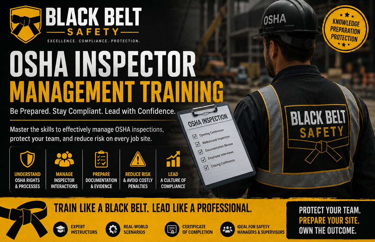 Black Belt Safety OSHA Inspector Management Training