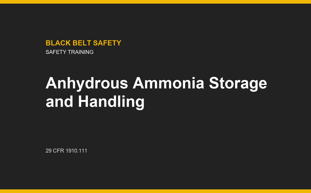 Anhydrous Ammonia Storage and Handling
