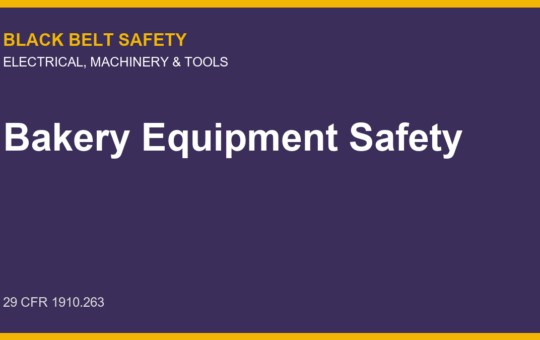 Bakery Equipment Safety course cover