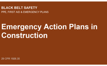 Emergency Action Plans in Construction