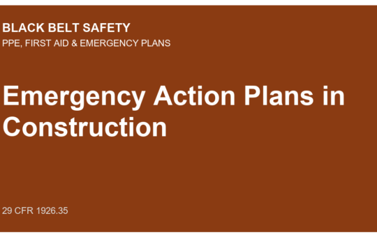Emergency Action Plans in Construction course cover
