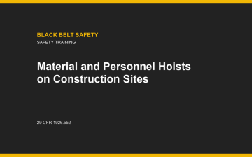 Material and Personnel Hoists on Construction Sites