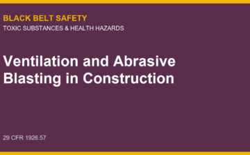 Ventilation and Abrasive Blasting in Construction
