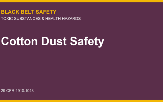 Cotton Dust Safety course cover