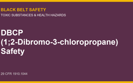 DBCP (1,2-Dibromo-3-chloropropane) Safety course cover