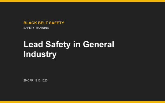 Lead Safety in General Industry course card