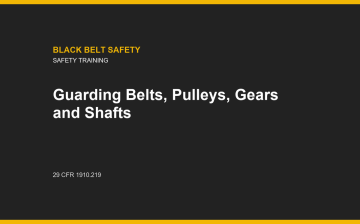 Guarding Belts, Pulleys, Gears and Shafts